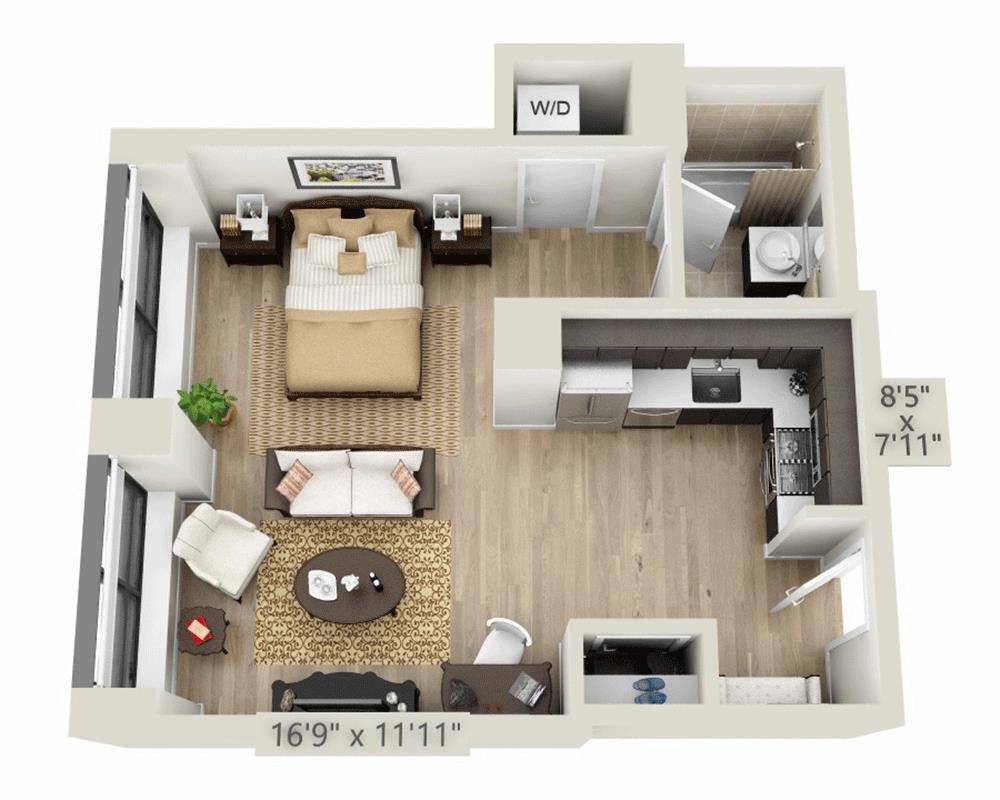 Floor Plan - Studio E1X