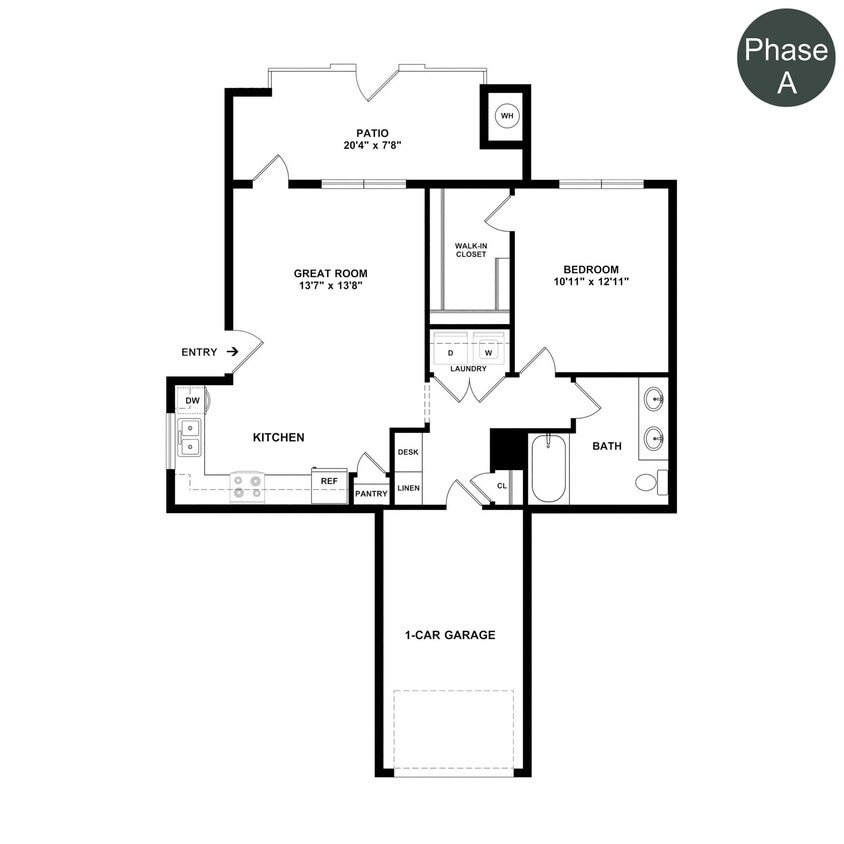 Floor Plan - The Flats Plan 1 Down