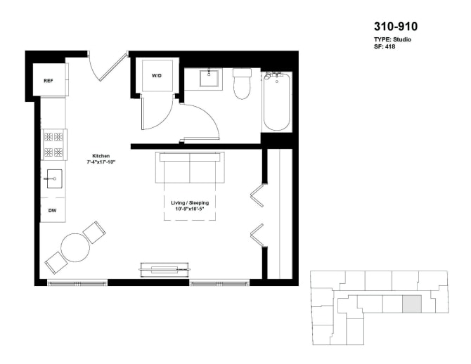 Floor Plan -  Units 310 to 910