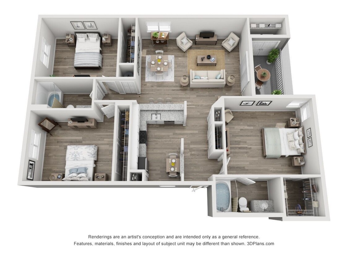 Citation Club - Three Bedroom - Two Bathroom - 2 Beds - 2 Baths - 1414 Sq. ft. - Three Bedroom - Two Bathroom