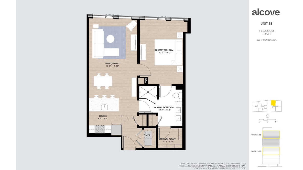 Floor Plan - Alcove One Bedroom 08 Tier 3