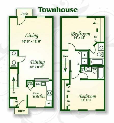 Floor Plan - The Kiawah Townhouse