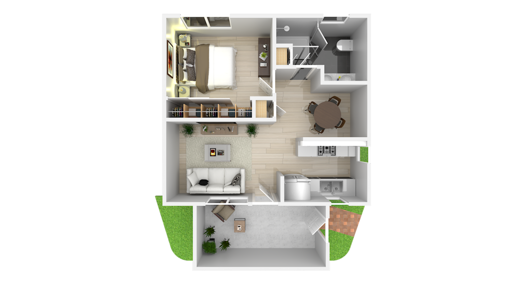 Floor Plan - 1 Bed 1 Bath