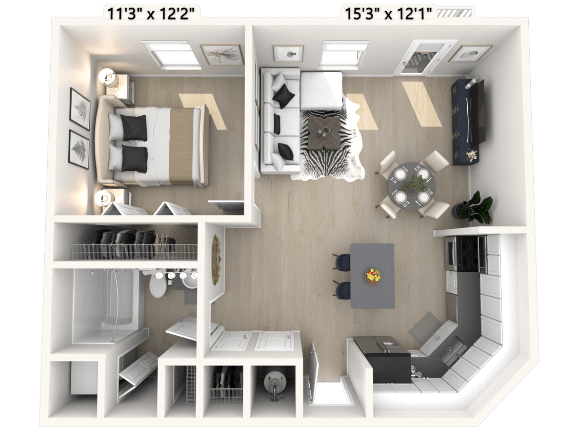 Floor Plan - The Senator Studio 1 BR