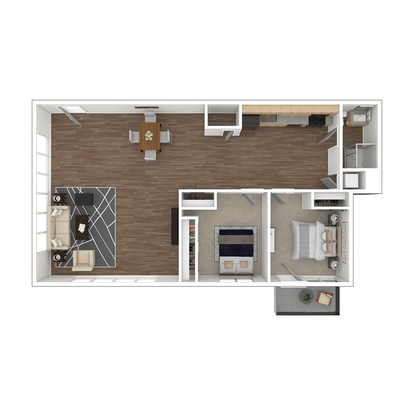 B2 3D Floor Plan - B2