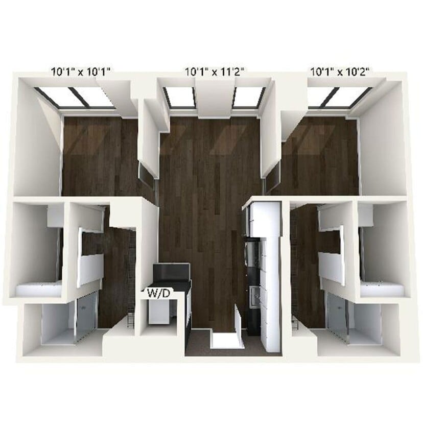 Floor Plan - B3 | 2 Bed | 2 Bath