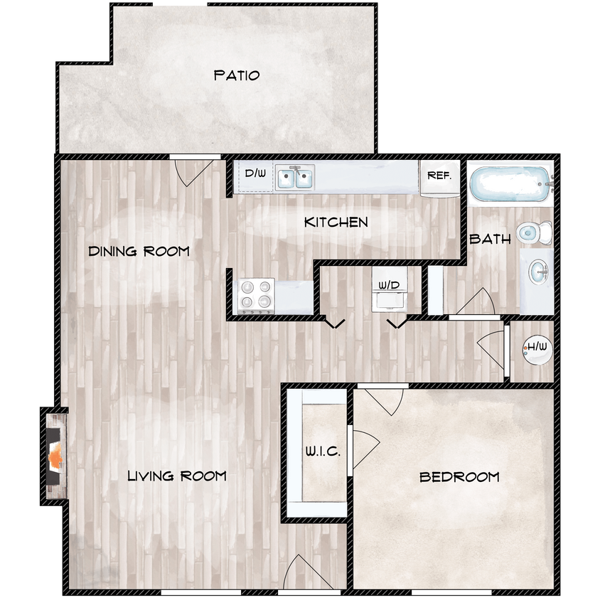 1B1B_700_HiRes.png - One Bedroom