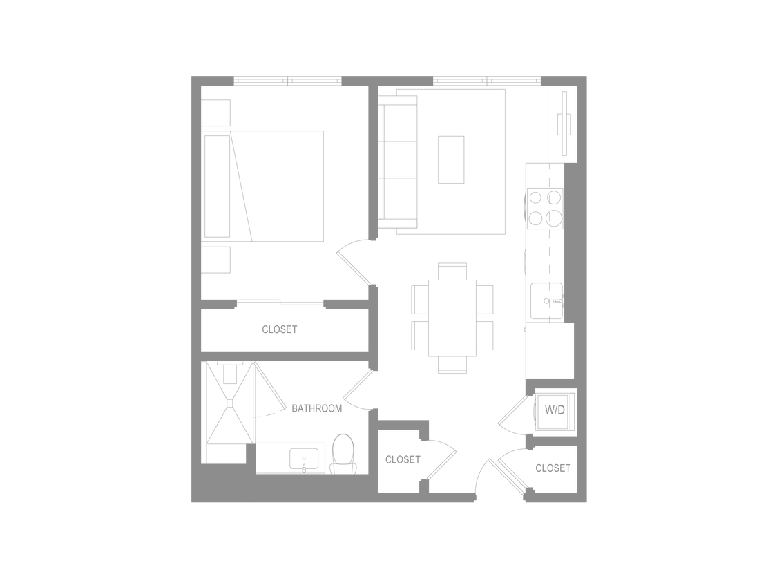 Floor Plan - Alta 1 Bedroom G