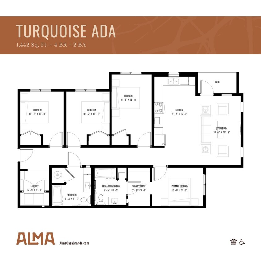 Floor Plan - Turquoise ADA