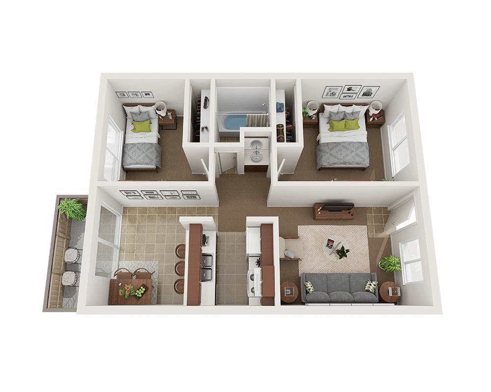 Floor Plan - Two Bedroom B1