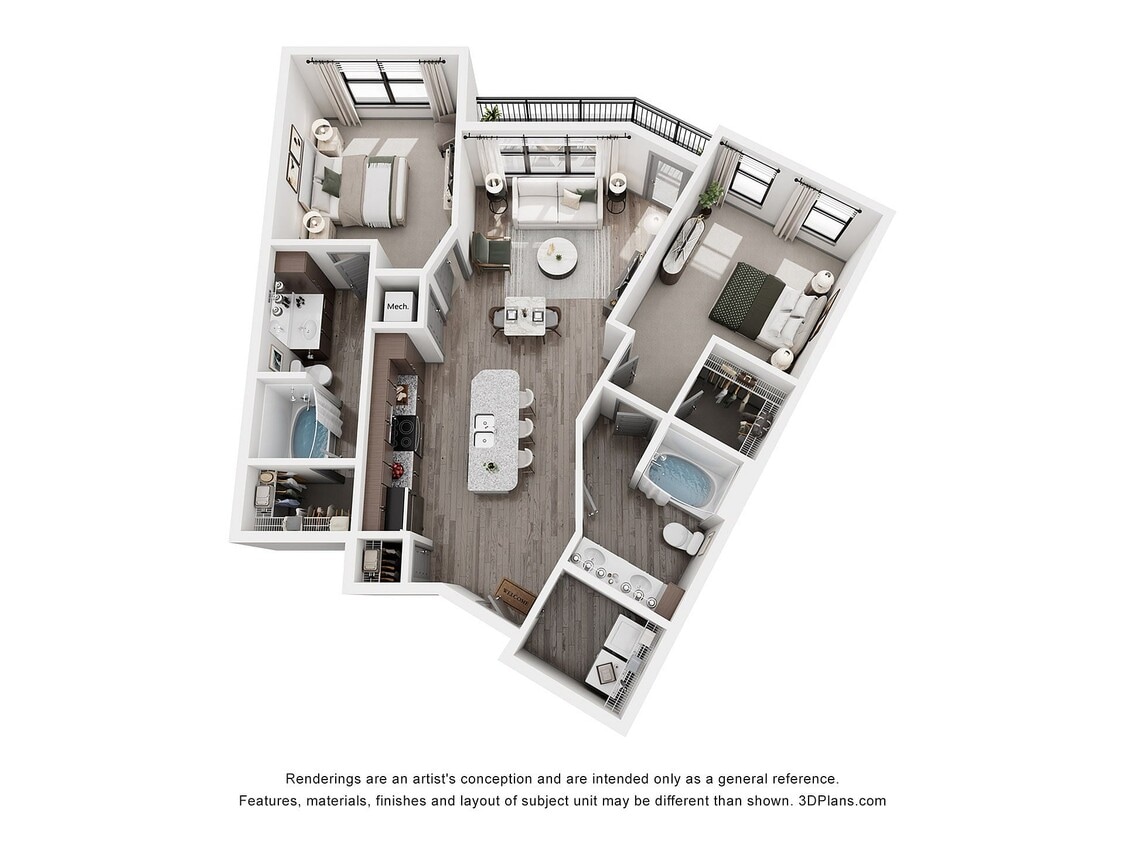 Ophelia 2 Bed 2 Bath - Ophelia