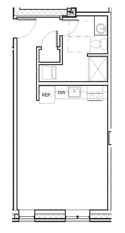 Floor Plan - Studio 314-614