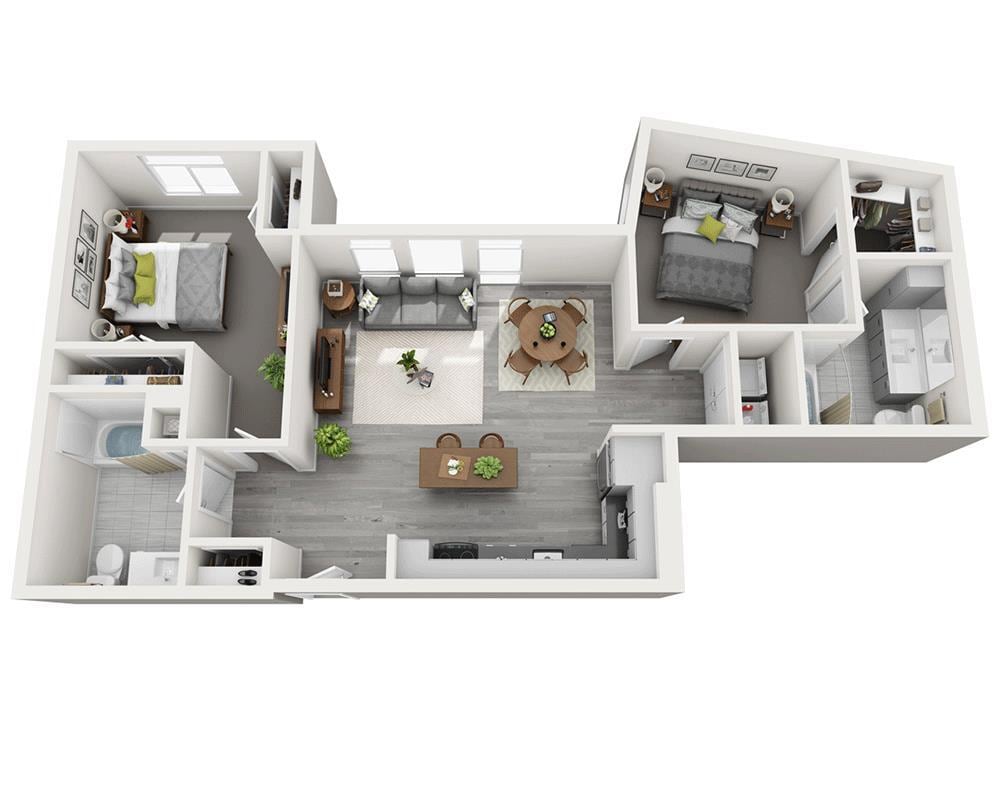 Floor Plan - Two Bedroom B2D CL2 -MMR