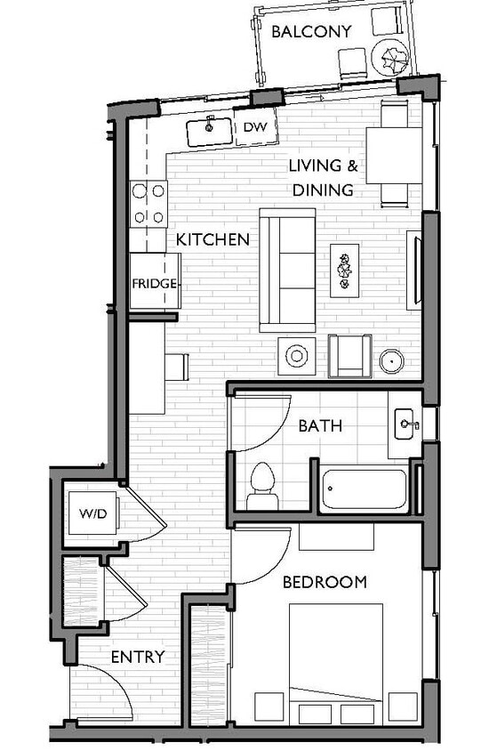 Floor Plan - 1x1 O