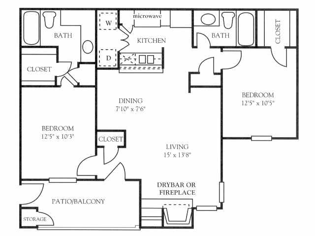 2BR/2BA - 2x2