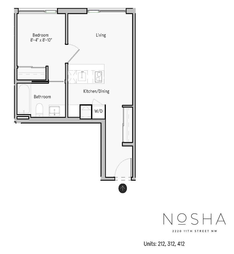 Floor Plan - Jr 1 Bed- 1Bath