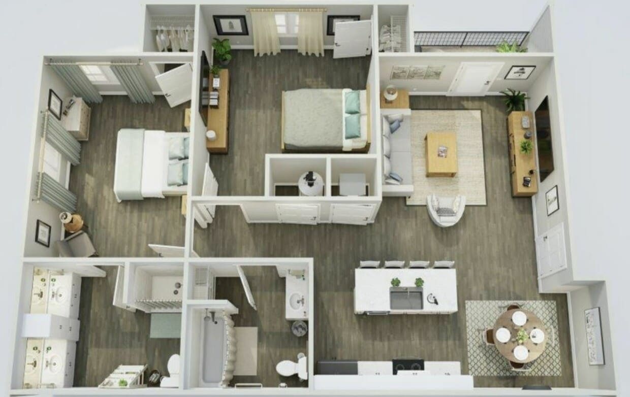 Pendergrass - 2 Bedroom, 2 Bathroom