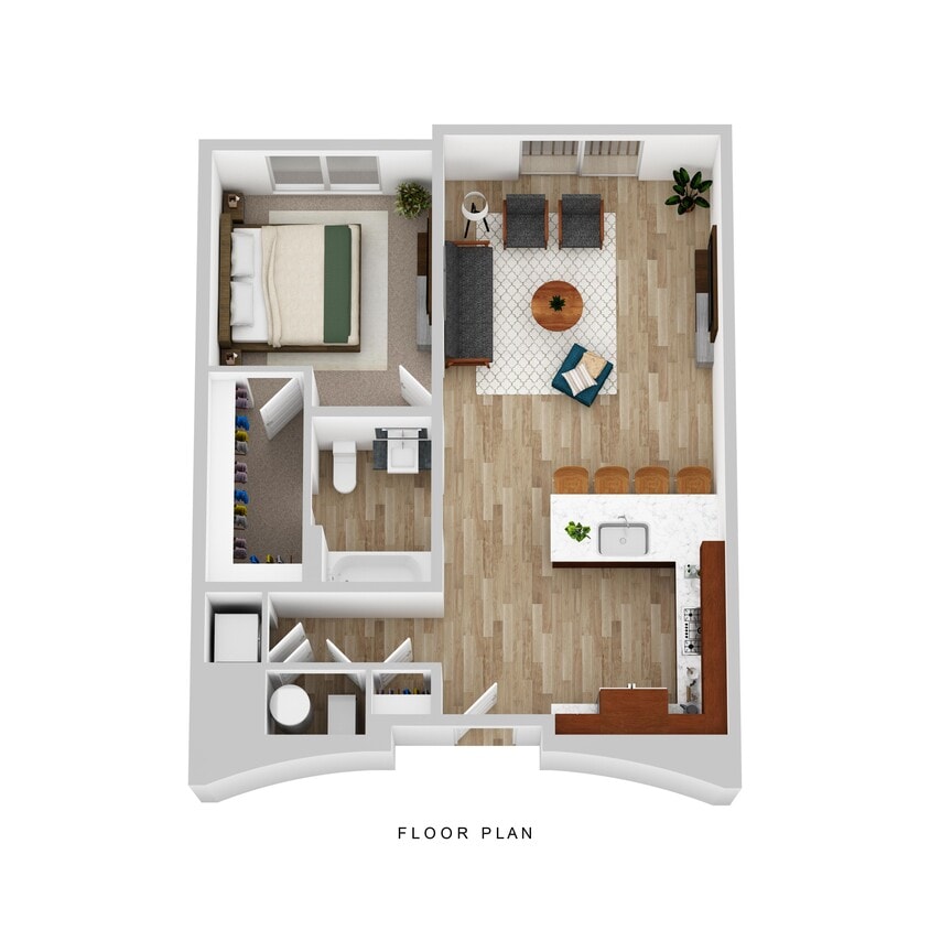 Floor Plan - One Bedroom D