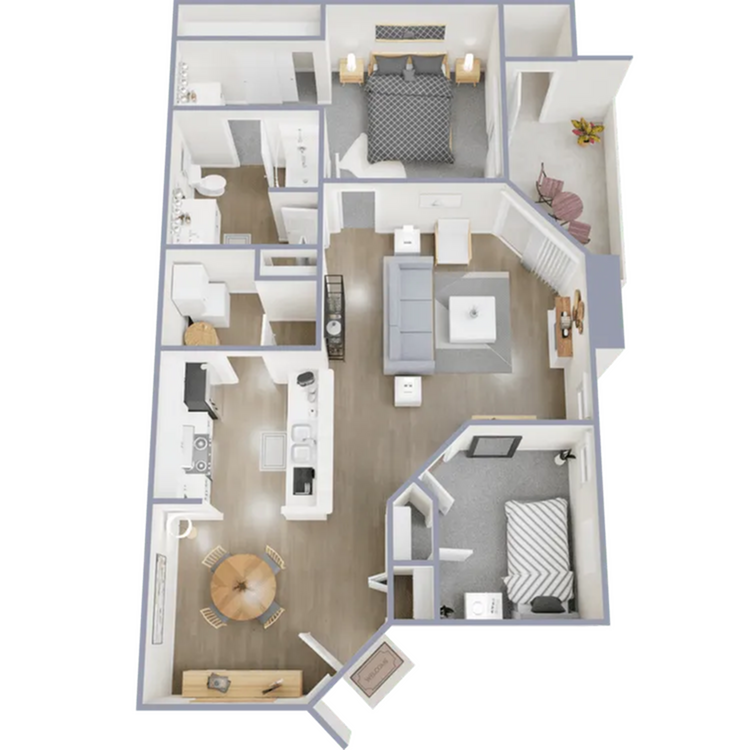 938 square foot two bedroom, one bath apartment home - Princeton