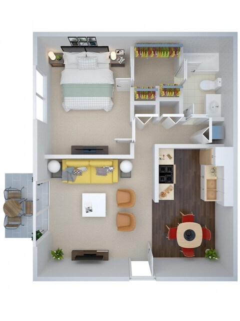 1 Bedroom Ground Level - 1 Bedroom Ground Level