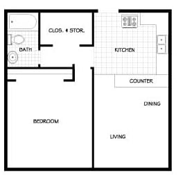 1BR/1BA - A1 - Apt