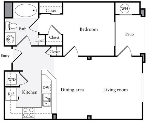 Floor Plan - 1 Bedroom A