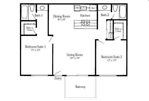 2BR/2BA - Driftwood