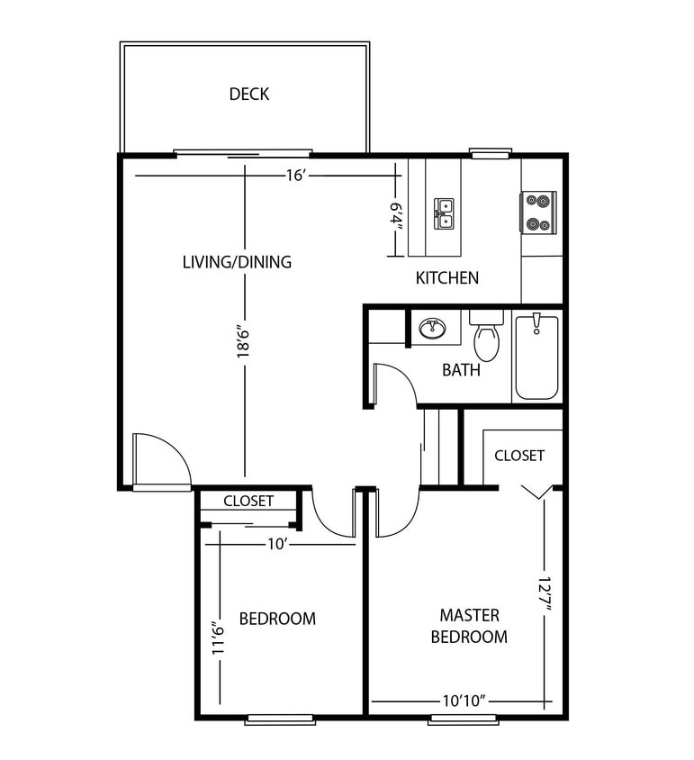 Floor Plan - 2x1 Classic
