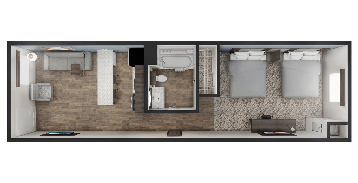 Floorplan - Double Queen - Double Queen Suite
