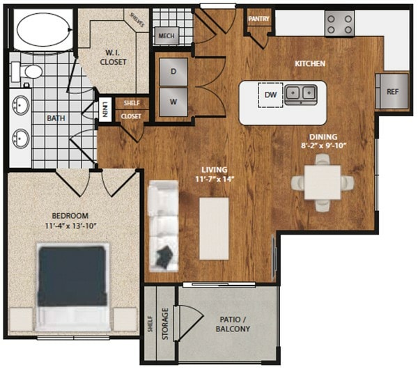 BLUEBELL.jpg - A3 - Bluebell - 1 Bedroom 1 Bathroom