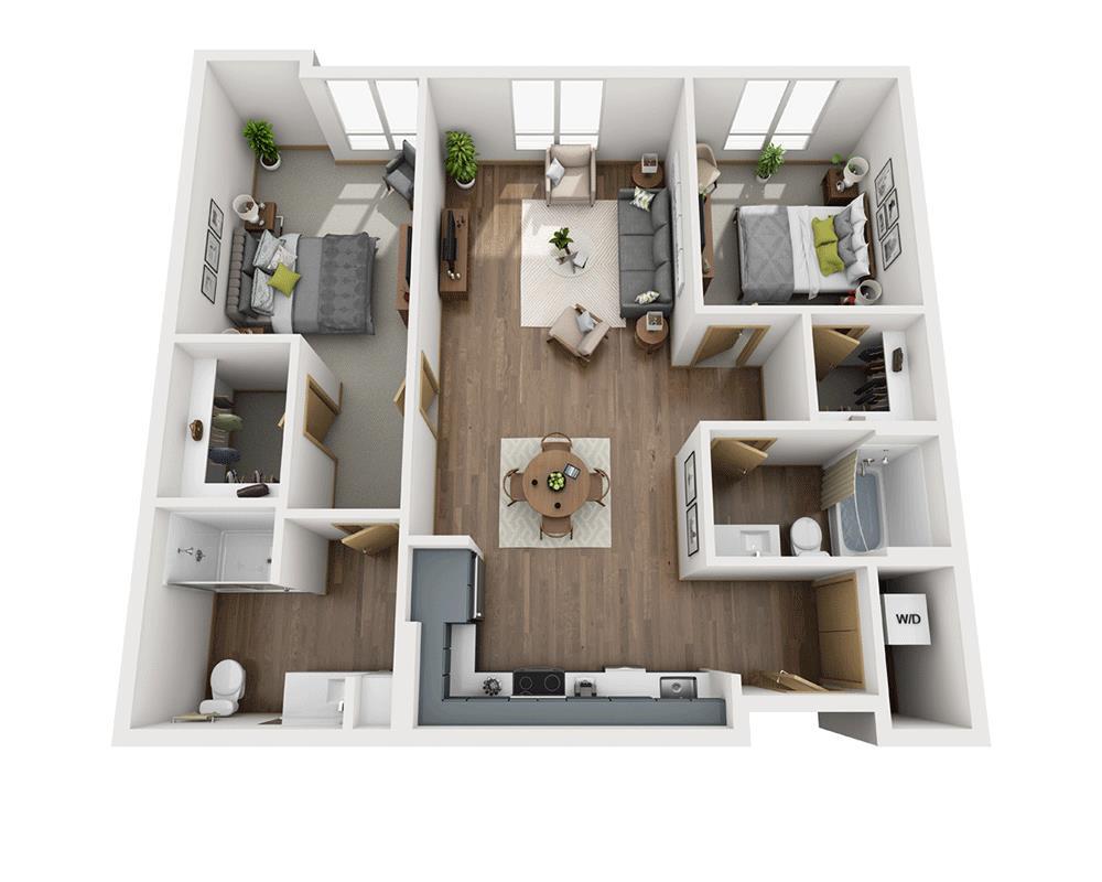 Floor Plan - Two Bedroom B2C-CL1