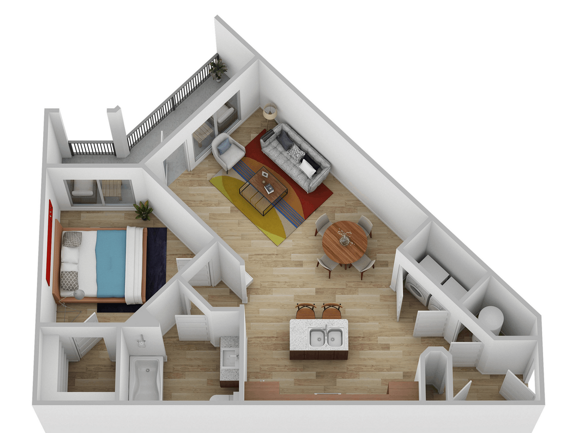 Katy Ranch 759 SF 2025 - 1 Bed, 1 Bath (80% Income Restricted)