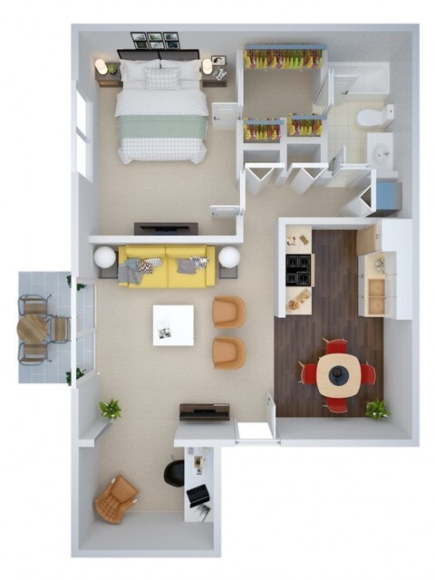 1 Bedroom with Den - 1 Bedroom with Den