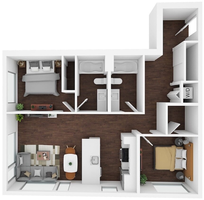 Floor Plan - 2 Bed/2 Bath-F7