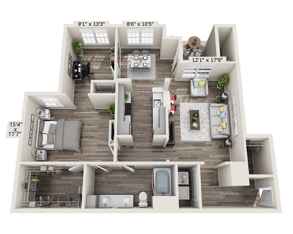 Floor Plan - Plan D1 (A1AD)