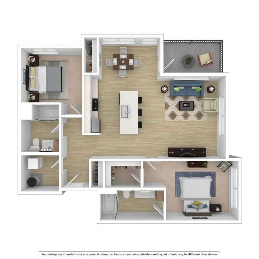 Floor Plan - 2B 2B Plan D
