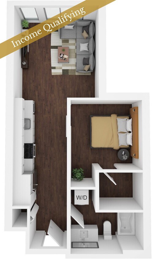 Floor Plan - 1 Bed/1 Bath MFTE-C1