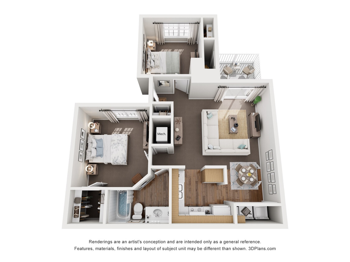 A2M Addison_2Bed_1Bath_850 Sq Ft - A2M ADDISON - 2 Bedroom, 1 Bathroom
