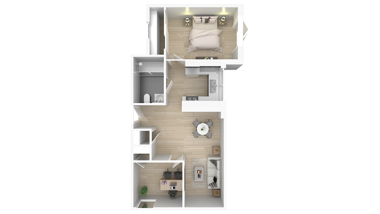 1 Bedroom with Den Floorplan - 1 Bedroom w/Den