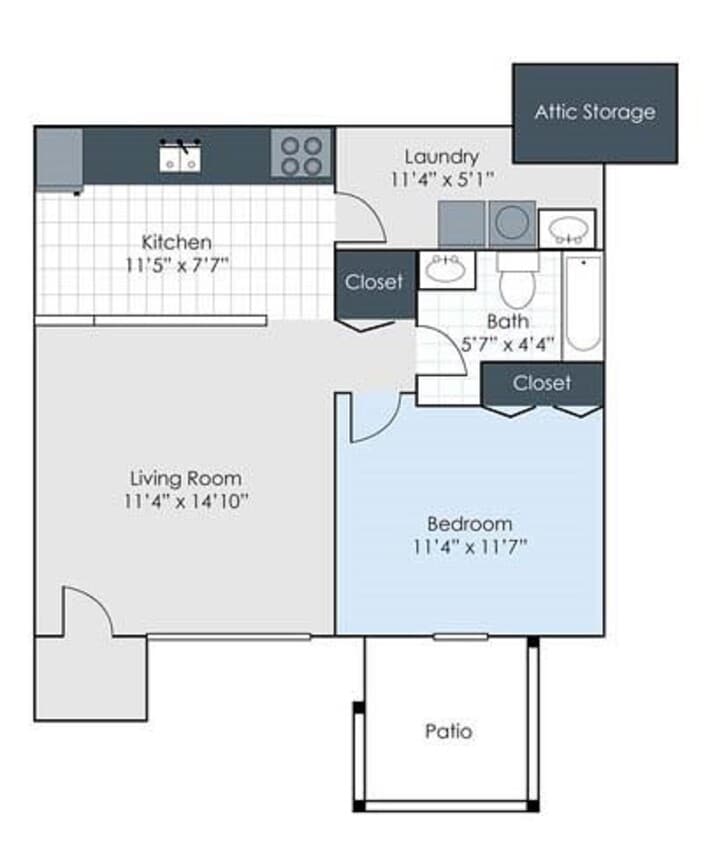 Floor Plan - One Bedroom
