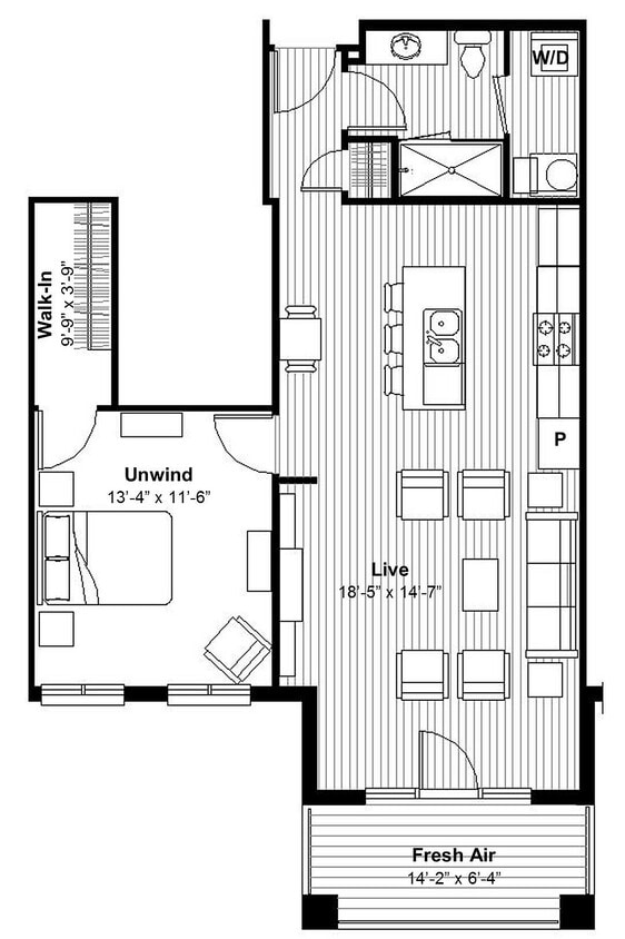 Chic 1 BR + Veranda, Spa Shower - Chic 1 BR + Veranda, Spa Shower