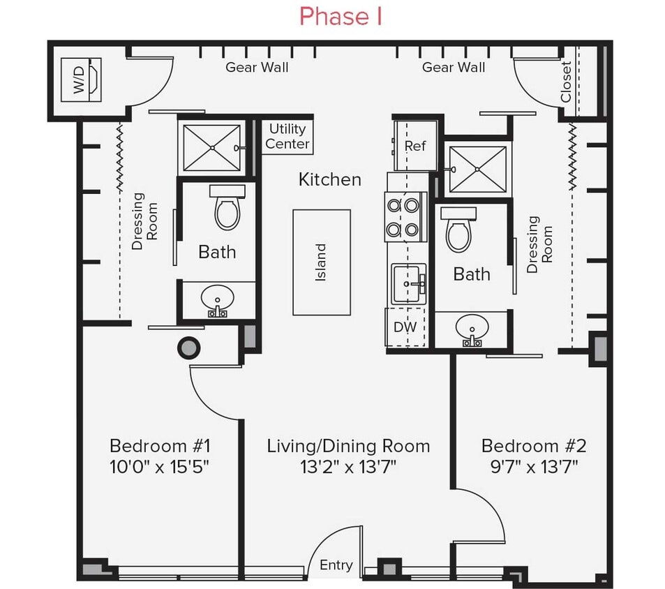 Floor Plan - B1V-1155sqft