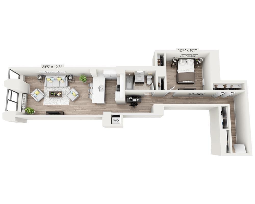 Floor Plan - Studio w/Home Office D