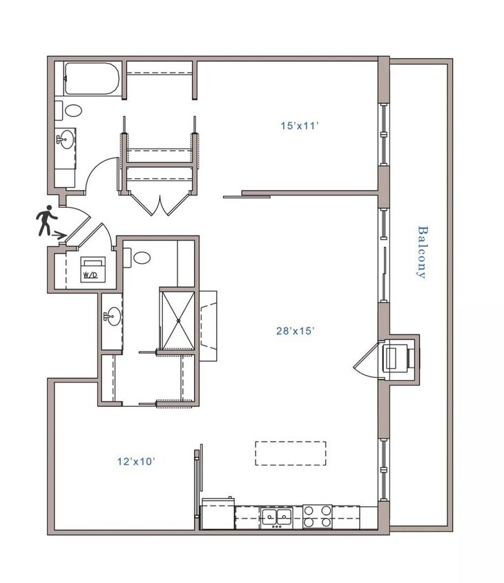 Floor Plan - 2 Bed 2 Bath R - 1800