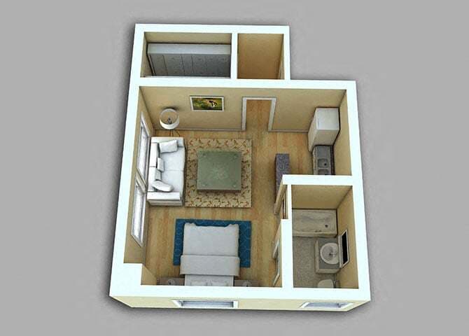 Floor Plan - Studio #213-713