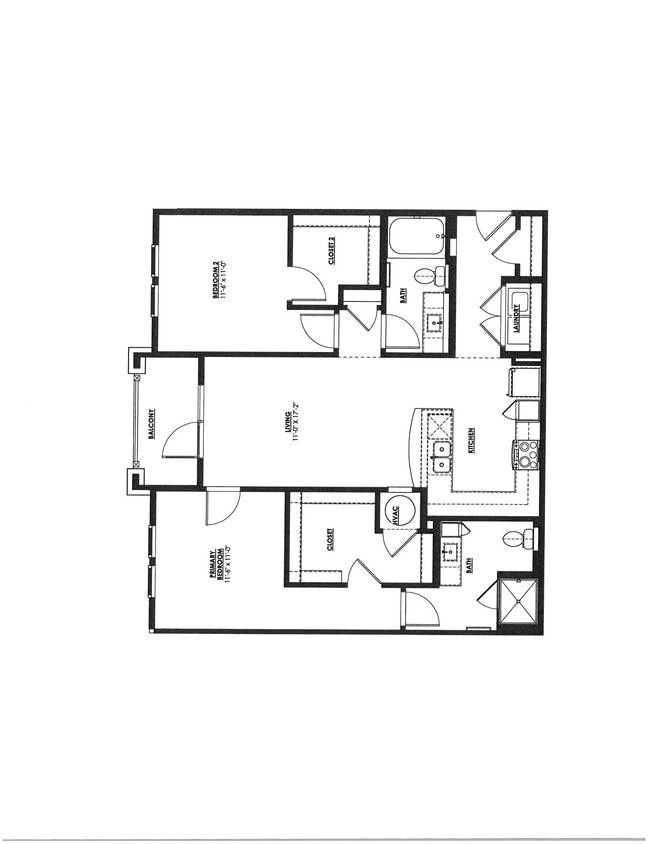 Floor Plan - Join The 2 Bed 2 Bath Waitlist TODAY!