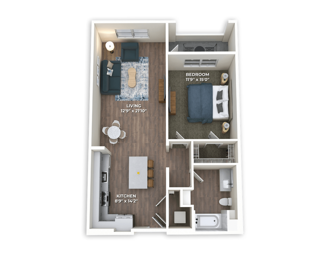 Floor Plan - A2.1 One Bedroom