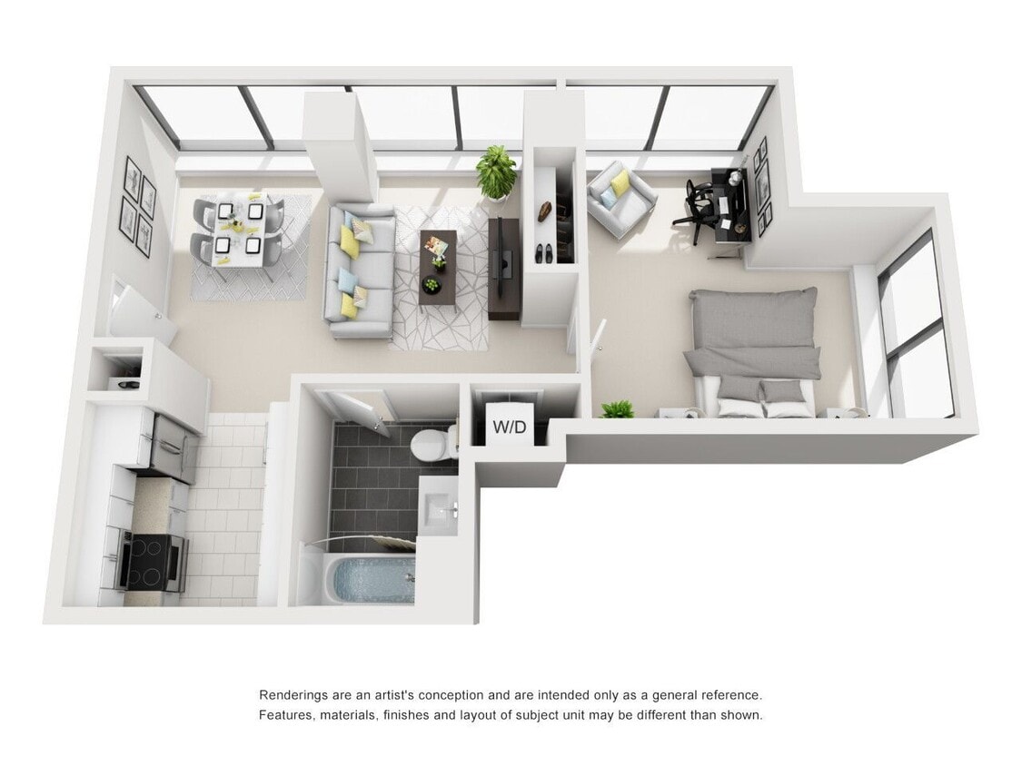 Floor Plan - 1 Bedroom