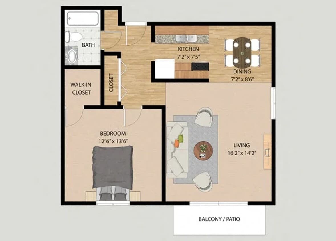 Floor Plan - 1bd1ba