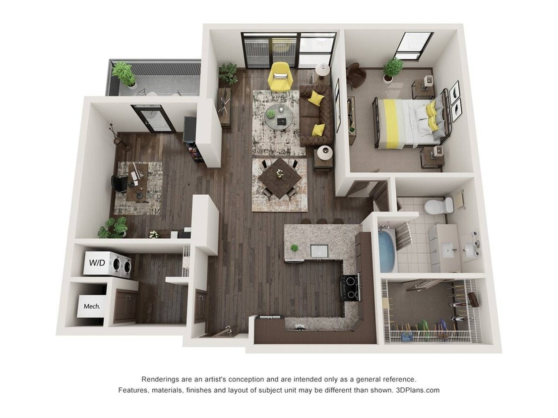 1 Bedroom - 1 Bathroom with Den - Graham (1 Bedroom & 1 Bathroom w/ a Den)